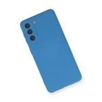 Newface Samsung Galaxy S21 FE Nano İçi Kadife Silikon - Mavi Kılıf