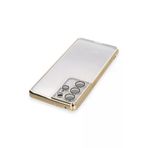 Newface Samsung Galaxy S21 Ultra Kılıf Razer Lensli Silikon - Gold