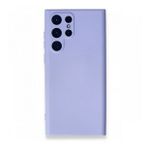 Newface Samsung Galaxy S22 Ultra Nano İçi Kadife Silikon Lila Cep Telefonu Kılıfı