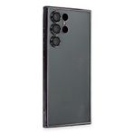 Newface Samsung Galaxy S22 Ultra Razer Lensli Silikon Siyah Cep Telefonu Kılıfı