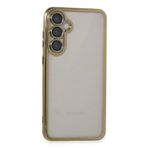Newface Samsung Galaxy S23 Fe Kılıf Razer Lensli Silikon - Gold