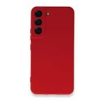 Newface Samsung Galaxy S23 Plus Nano İçi Kadife Silikon Kırmızı Cep Telefonu Kılıfı