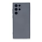 Newface Samsung Galaxy S23 Ultra Nano İçi Kadife Silikon Gri Cep Telefonu Kılıfı
