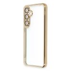 Newface Samsung Galaxy S24 FE Kılıf Razer Lensli Silikon - Gold
