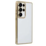 Newface Samsung Galaxy S25 Ultra Kılıf Razer Lensli Silikon - Gold