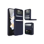 Newface Samsung Galaxy Z Flip 4 Kılıf Belt Flip Kapak - Lacivert