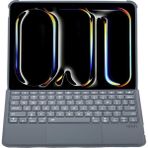 Newface T5510D Ipad Pro 13 (2024) Kılıf Palermo Ledli Klavyeli Standlı Tablet Kılıfı - Siyah Drstr