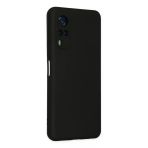 Newface Vivo Y53S Nano İçi Kadife Silikon Siyah Cep Telefonu Kılıfı