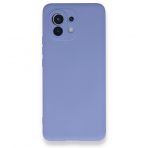 Newface Xiaomi Mi 11 Nano İçi Kadife Silikon Lila Cep Telefonu Kılıfı