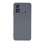 Newface Xiaomi Poco X4 Pro 5G Nano İçi Kadife Silikon Gri Cep Telefonu Kılıfı
