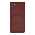 Newface Xiaomi Pocophone M3 Kelvin Kartvizitli Silikon Bordo Cep Telefonu Kılıfı