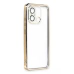 Newface Xiaomi Redmi 12C Kılıf Razer Lensli Silikon - Gold