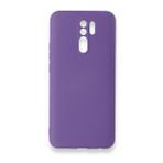 Newface Xiaomi Redmi 9 Nano İçi Kadife Silikon Mor Cep Telefonu Kılıfı