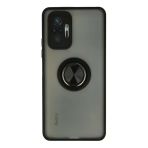 Newface Xiaomi Redmi Note 10 Pro Siyah Montreal Yüzüklü Silikon Kapak Kılıf