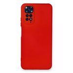 Newface Xiaomi Redmi Note 11 Nano İçi Kadife Silikon Kırmızı Cep Telefonu Kılıfı