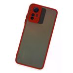 Newface Xiaomi Redmi Note 12S Kılıf Montreal Silikon Kapak - Kırmızı
