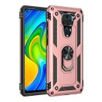 Newface Xiaomi Redmi Note 9 Sofya Yüzüklü Silikon Kapak Rose Cep Telefonu Kılıfı