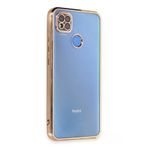 Newface Xiaomi Redmi Note 9C Razer Lensli Silikon Gold Cep Telefonu Kılıfı