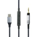 NewFantasia USB C Ses Kablosu Audio Technica ATH-M60X ATH-M70x ATH-M40x ATH-M50x Kulaklık, iPhone 15/15 Pro ile Uyumlu Uzaktan Ses Mikrofon, iPad 10th/9th/Pro/Air ile Uyumlu