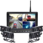 Newfron NF-DW105 7 Inç Araç Monitörü Set 4 Kamera Dvr Kayıt Wireless - Siyah