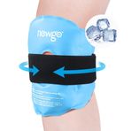 NEWGO Diz Ice Wrap diz soğutma pedleri, soğutma manşeti, diz soğutma paketi, jel, tekrar kullanılabilir, soğuk sıcak soğutma kompresi, cırt cırtlı, ağrı kesici için, açık mavi
