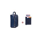Newish Erkek Deri Mekanizmalı Cüzdan ve Portföy Clutch Günlük El Çantası (14X24CM) Lacivert