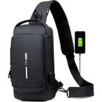 Newish Erkek Siyah Usb Çıkışlı Çapraz Askılı Omuz ve Bel Çantası new222 - 000-Siyah