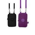 Newish Polo 2'li Kadın Su Geçirmez Mini Telefon Cüzdan Ve Pasaport Boyun Askılı Çapraz Omuz Çanta