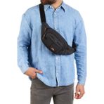 Newish Polo 816 Kanvas Bel Çantası Göğüs Çantası Omuz Çantası SİYAH