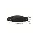 NEWISH POLO ACCESSORIES Erkek Siyah Motorcu Çapraz Askılı Bel Omuz Ve Spor Çanta