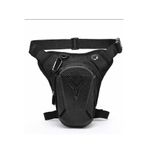 NEWISH POLO ACCESSORIES Siyah Erkek Motorcu Bacak Çantası Su Geçirmez Sert Korumalı Gece Görüşlü Outdoor Bel ve Omuz Çantası