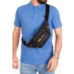 NEWISH POLO ACCESSORIES Unisex Siyah Su Geçirmez Usb Ve Kulaklık Girişli Bel Ve Omuz Çanta Freebag