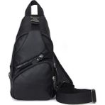 Newish Polo Body Bag Çapraz Sırt Çantası USB Kablo Çıkışlı-Yıkama Deri