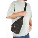 Newish Polo Body Bag Usb Çıkışlı Çapraz Göğüs Ve Sırt Çantası-kanvas 2334 Siyah
