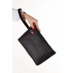 Newish Polo Deri El Askılı Dosya Evrak Günlük Portföy & Clutch Çanta - Siyah