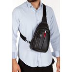 Newish Polo Deri Usd Kulaklık Çıkışlı Çapraz Bady Bag Göğüs Ve Omuz Çantası newpolo132 - Siyah