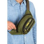 Newish Polo Erkek Haki USB Kulaklık Çıkışlı Crossbody Çapraz Göğüs Omuz ve Bel Çantası