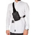 Newish Polo Erkek Hakiki Deri Göğüs ve Omuz Çantası - Siyah