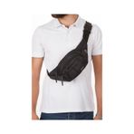 Newish Polo Erkek Kumaş Usb Kulaklık Çıkışlı Crossbody Çapraz Göğüs Omuz Ve Bel Çantası New201 - Siyah - Beyaz