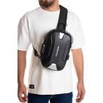 Newish Polo Erkek Şifreli Kilitli Su Geçirmez Sling Bag Çapraz Omuz ve Sırt Çantası - NEWPOLO404 - Gri