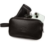 Newish Polo Erkek Siyah Deri Portföy Clutch Traş Kozmetik Bakım ve Günlük El Çantası newpolo277 - --Siyah