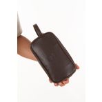 Newish Polo Erkek Siyah Deri Portföy Clutch Traş Kozmetik Bakım ve Günlük El Çantası