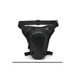 Newish Polo Erkek Siyah Su Geçirmez Bel Bacak Omuz Motorcu Çantası