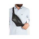 Newish Polo Hakiki Deri Ayarlanabilir Askı Crossbody Omuz Göğüs Ve Bel Çantası New349 - Siyah