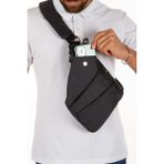 Newish Polo Heybe Keten Kumaş Çapraz Göğüs ve Omuz Çantası newpolo121 - Sİyah - Siyah