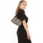 Newish Polo Kadın Leoapar Tiger Süet Baget Omuz Çantası newpolo270 - Altın - Leopar