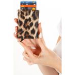 Newish Polo Kadın Leopar Desen Rfıd Kart Çekim Koruyucu Mekanizmalı Kağıt Para Bölmeli Hediyelik Kartlık Cüzdan newpolo263 - Altın - Leopar