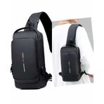 Newish Polo Uziko Çapraz Sırt Çantası-body Bag Usb Ve Kulaklık Çı Siyah
