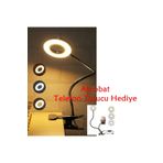 newnet Mandallı Akrobatik Led Çalışma Okuma Işığı Ayarlanabilir Işık 3 Renk Işıklı Masa & Gece Lambası
