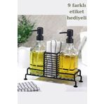 NEWNOW 2 li Kristal Cam Standlı Sıvı sabunluk, Sıvı Detarjanlık, etiketli